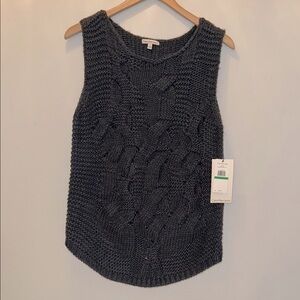 Calvin Klein Charcoal Gray Knit Top